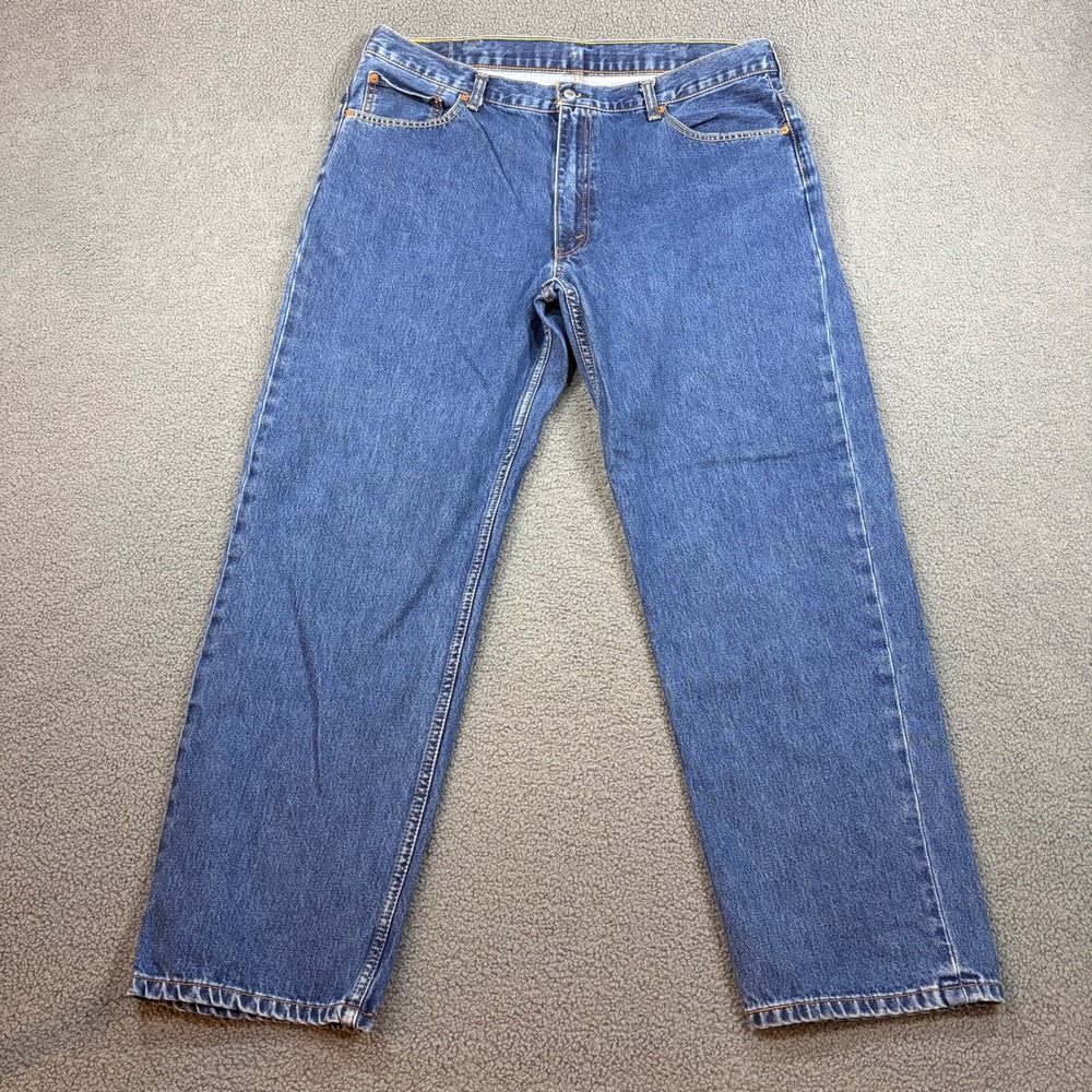 Levi's Jeans Mens 42x32 Blue 550 Relaxed Fit Tapered Leg Denim 540196